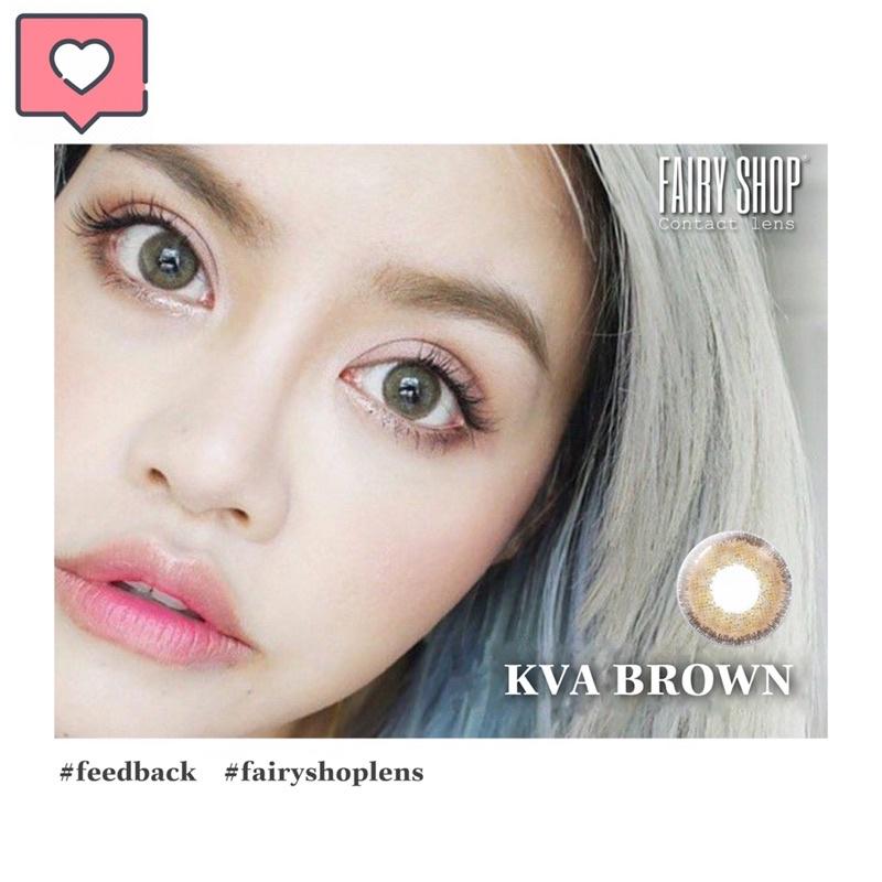 Kính Áp tròng Nobluk brown Kva brown 14.0mm - FAIRY SHOP CONTACT LENS độ 0 đến 8