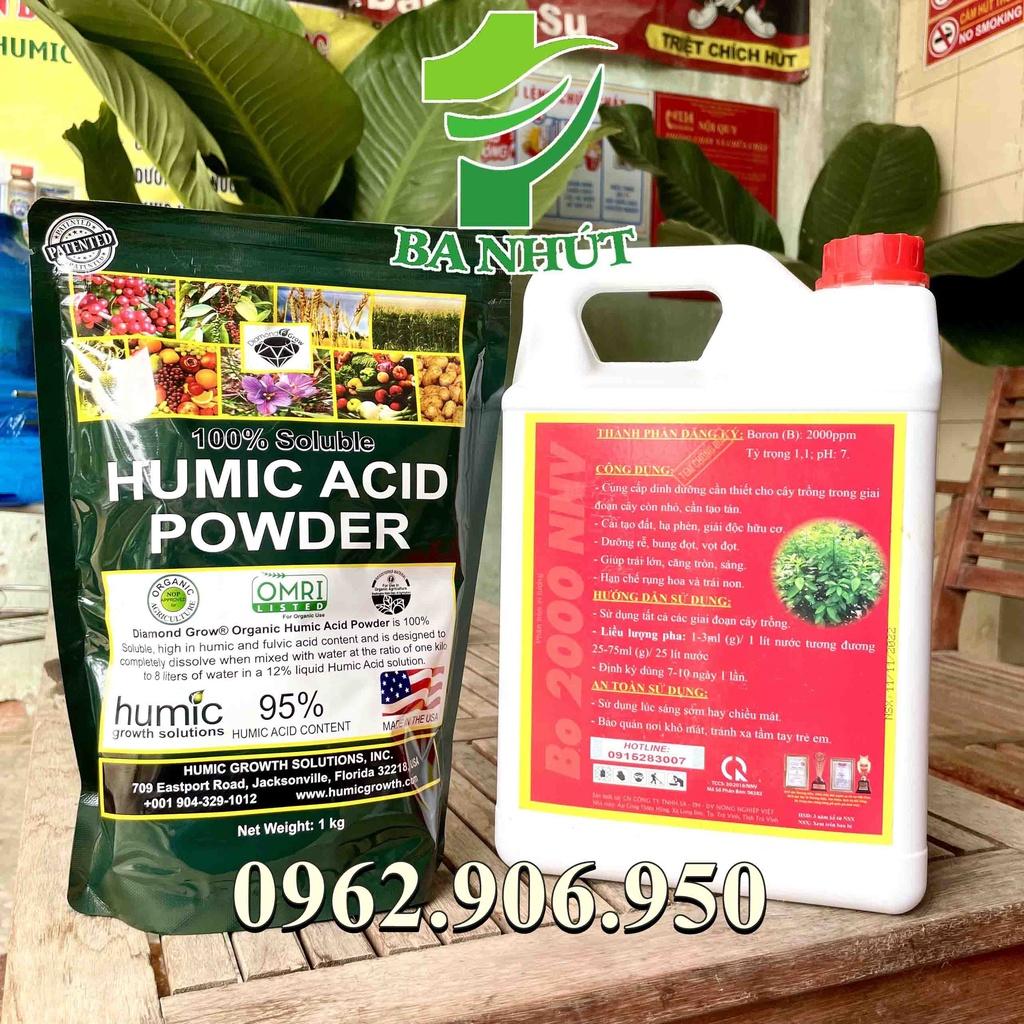 Combo HUMIC MỸ 1kg (dạng miểng) Và HUMIC RICH RONG BIỂN 5 Lít– Dưỡng Cây Khỏe, Ra Rễ Cực Nhanh, Đâm Chồi Mạnh