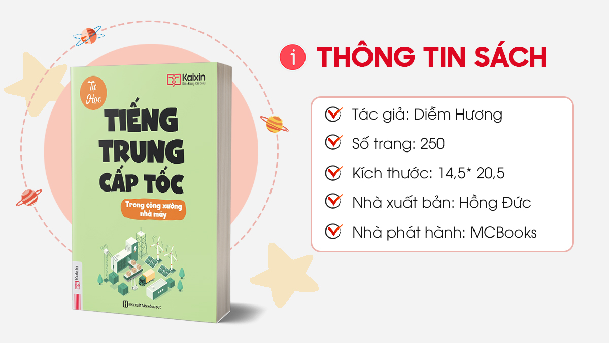 Sách Tự Học Tiếng Trung Cấp Tốc Trong Công Xưởng Nhà Máy - Kèm App Online