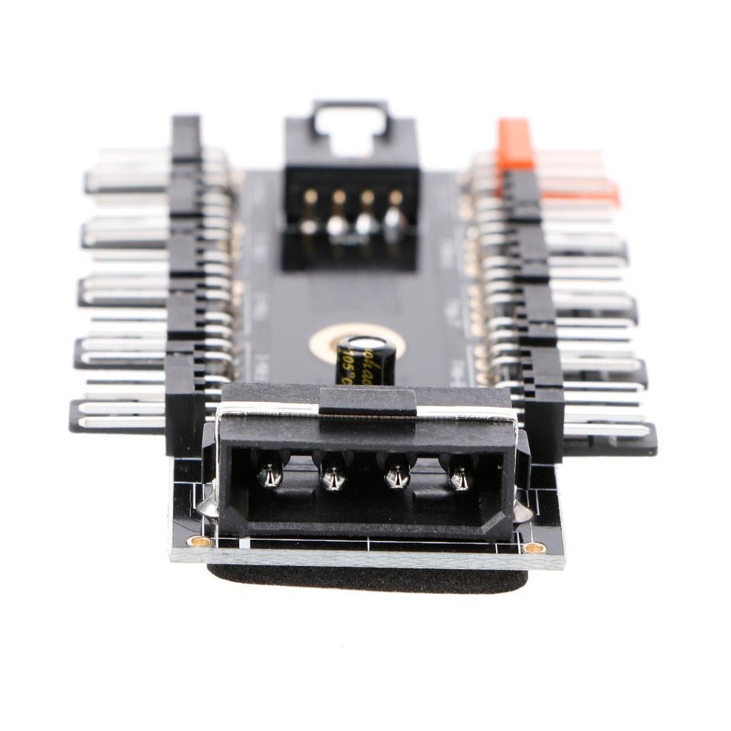 Bộ chuyển đổi quạt tản nhiệt IDE Molex 1 sang 10 cổng 4-Pin 12V