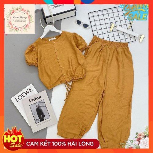set đũi cúc bọc crt, quần bom thời trang 2022