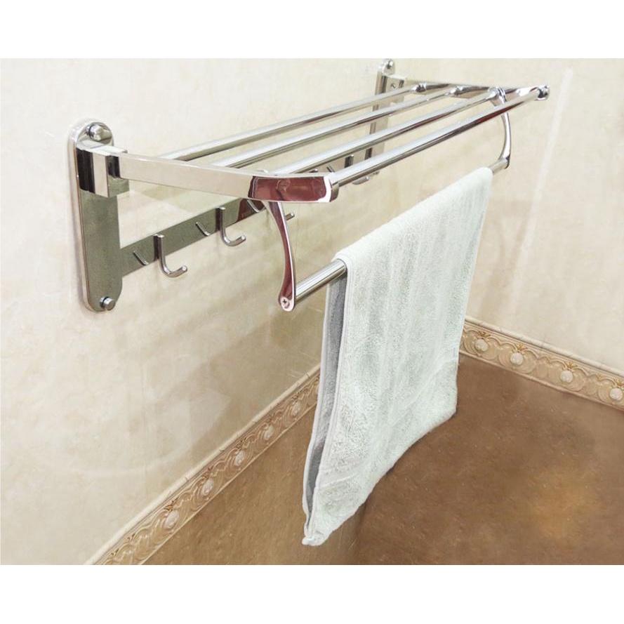 Giá Vắt Khăn Nhà Tắm Inox 304 Cao Cấp Sáng Bóng - Giá Vắt Khăn 2 Tầng Tiện Lợi