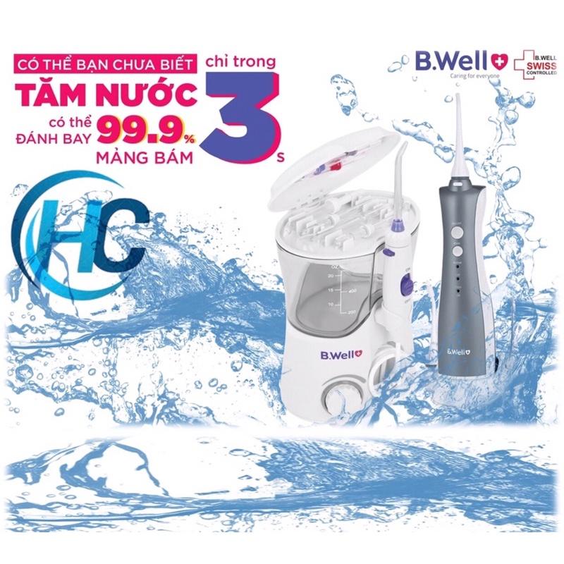 Máy tăm nước gia đình B.WELL WI-922 (Thuỵ Sĩ)- 7 đầu tăm-10 chế độ lực xịt-bảo hành 2 năm 1 đổi 1 - BWell 922