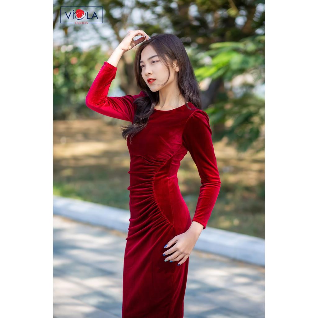 VÁY ĐẦM BODY, CHẤT NHUNG CAO CẤP, THIẾT KẾ EO VÀNH KHUYẾT GIÚP EO THON, TÔN DÁNG PHÙ HỢP ĐI TIỆC