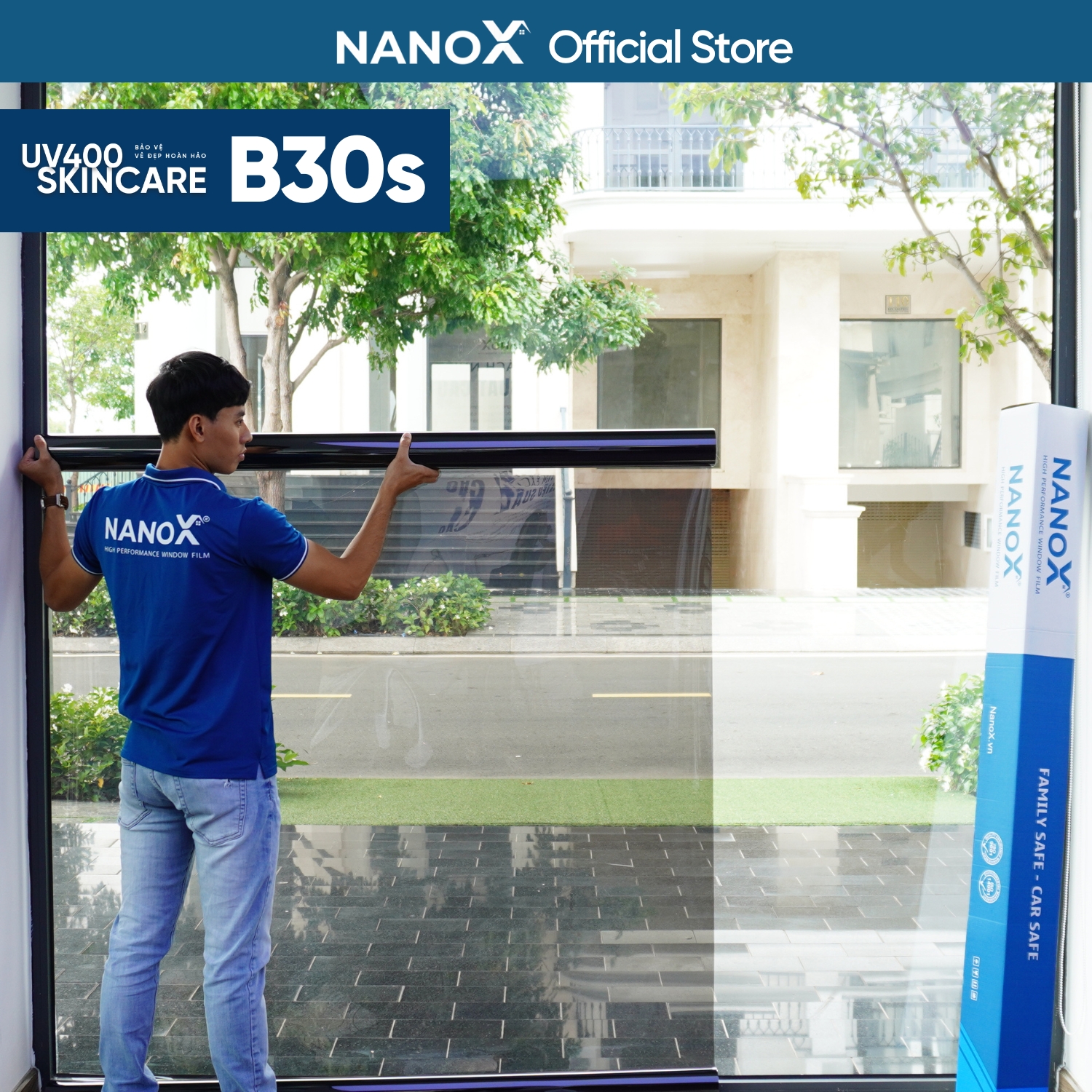 Phim cách nhiệt NanoX B30s chống nắng &amp; chống tia UV chuyên sâu cho nhà kính
