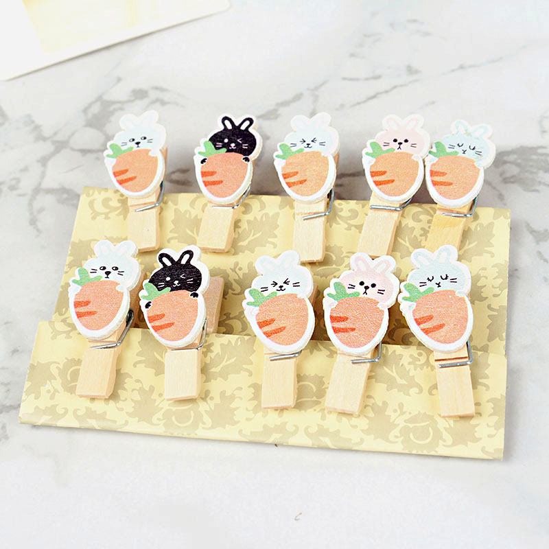 Set 10 Cái Kẹp Gỗ Sơn Design Pub hình Thỏ Carrot