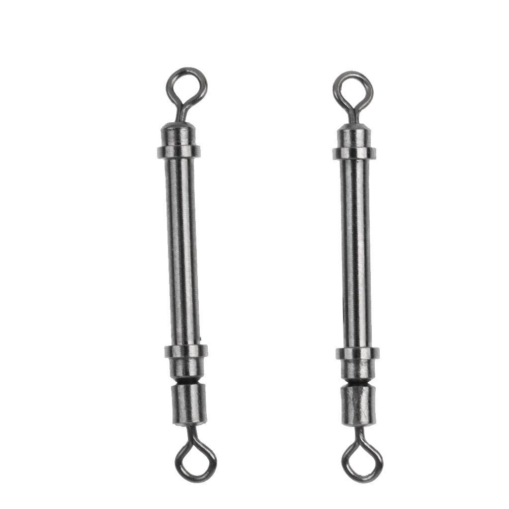 2 Pieces Lead Sheet Seat Double Swivels Main Line Connectors Lead Sheet Swivels Fishing Tackle Accessories