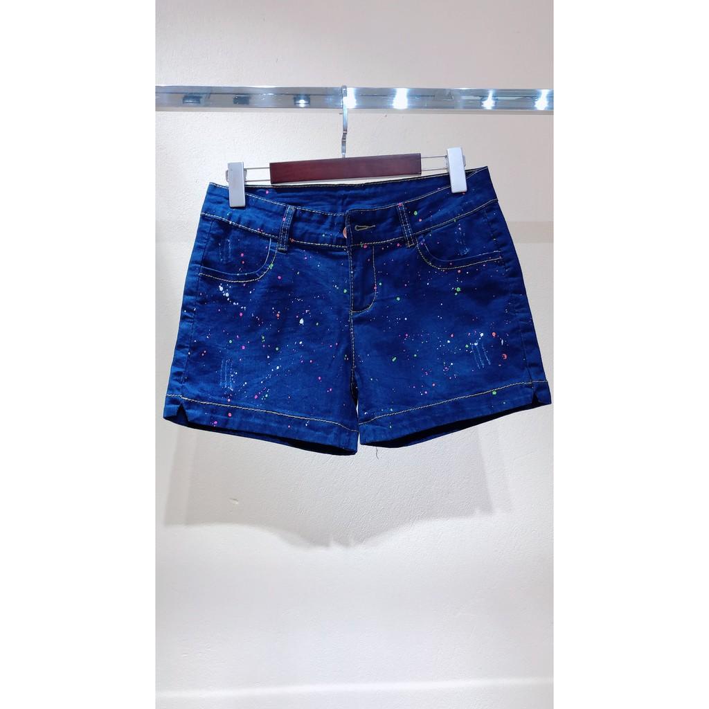 Quần short bò gân trơn unisex