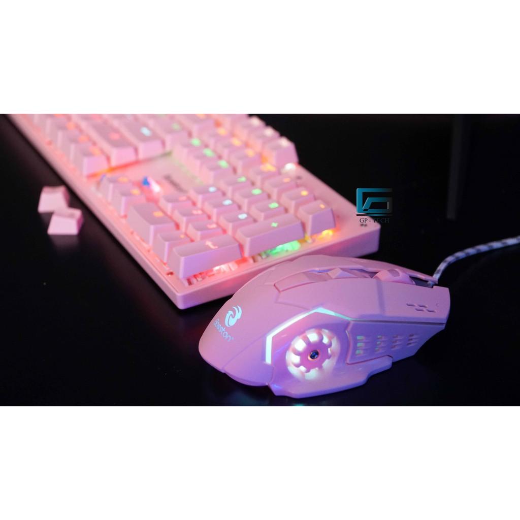 Combo bàn phím gaming mouse Bosston EK9350 HỒNG