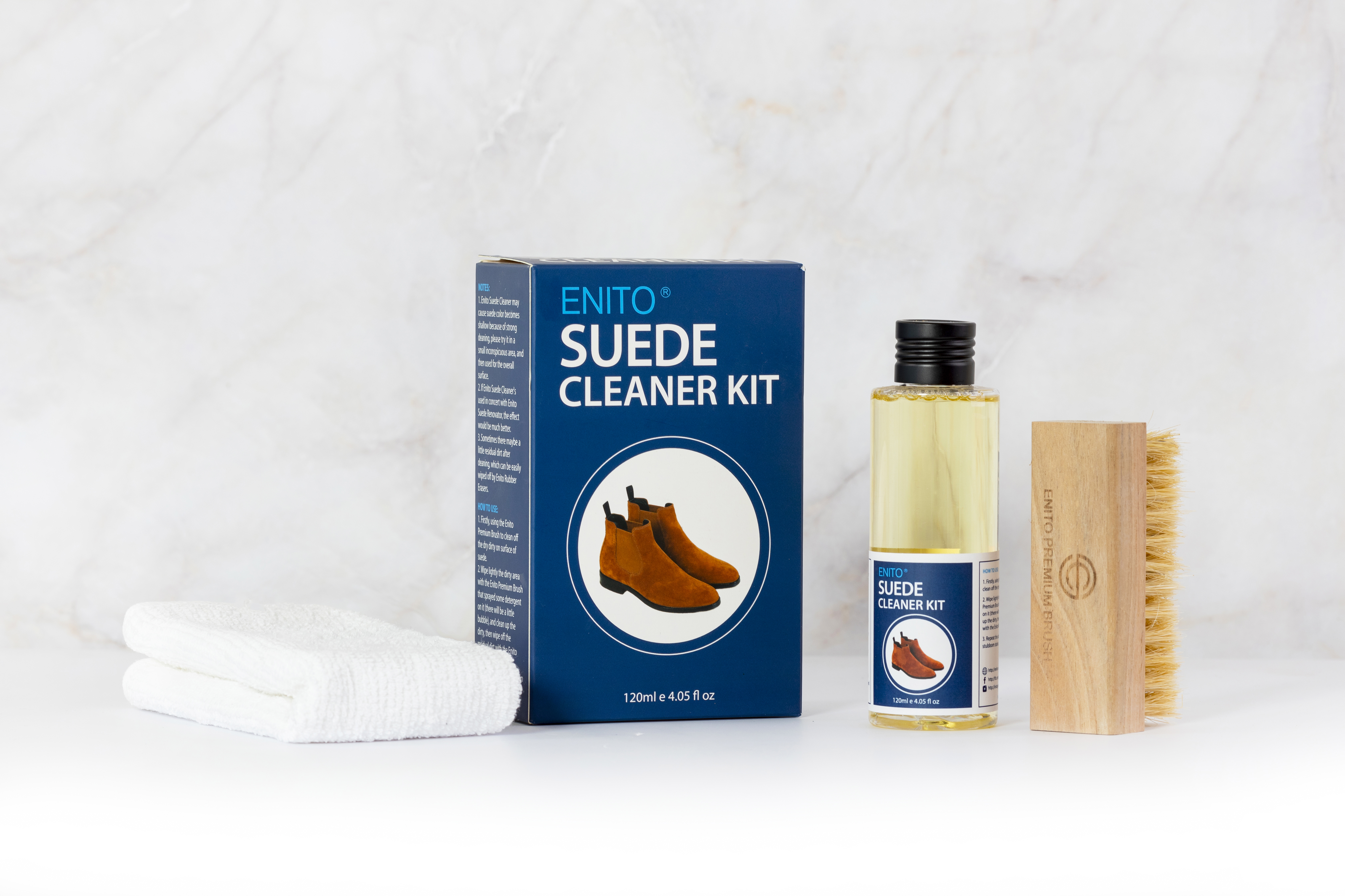 Bộ Vệ Sinh Giày Da Lộn Enito Suede Clean Kit 2021 - Dung tích 120ml - Chuyên Vệ Sinh Các Loại Giày Da Lộn, Da nurbuck