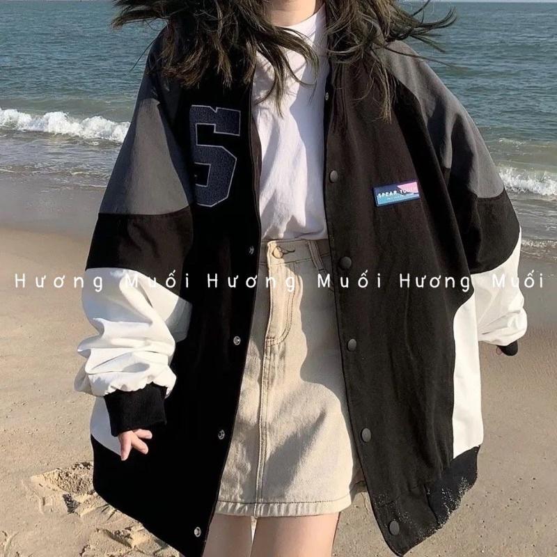 Áo bomber chữ S - mã #518 ảnh thật by Hương Muối