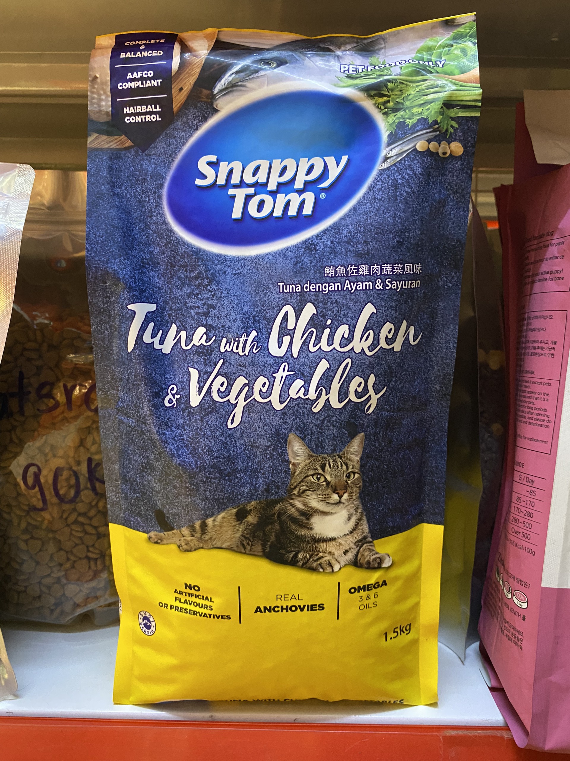 Túi chiết 1kg - Hạt Snappy Tom Mix Cá Cơm Dành Cho Mèo
