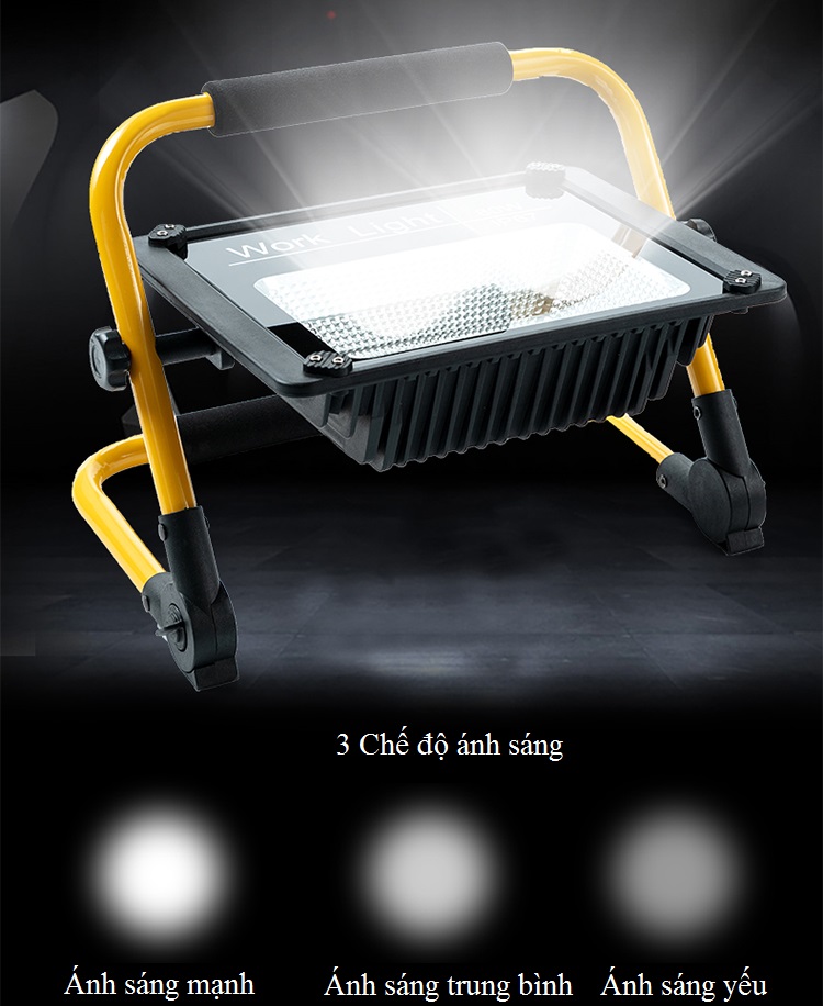 Đèn 120 led công suất lớn xách tay, để bàn đa năng tiện lợi siêu sáng tích hợp NLMT tiết kiệm điện năng W728