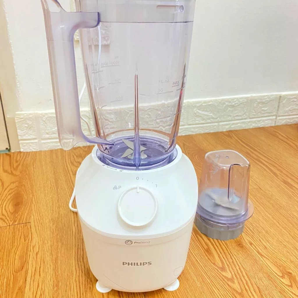 Máy xay sinh tố 2 cối Philips HR2041/10 công suất 450W, xuất xứ Indonesia - Hàng chính hãng