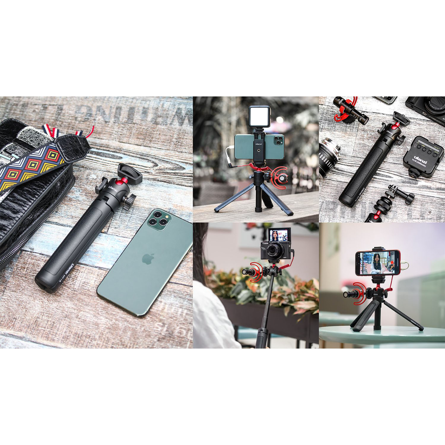 Ulanzi MT-16 - Tripod Kiêm Gậy Chụp Hình Selfie Đa Năng Cho Máy Ảnh Cỡ Nhỏ, Smartphone - Hàng chính hãng