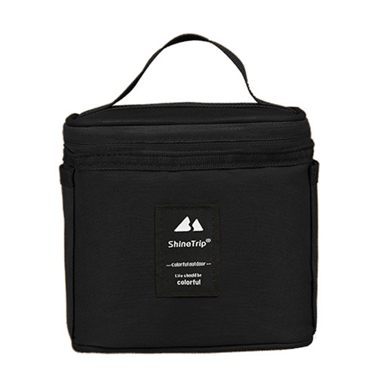 Condiments Bottle Storage Seasoning Jar Carrying Bag Camping Black