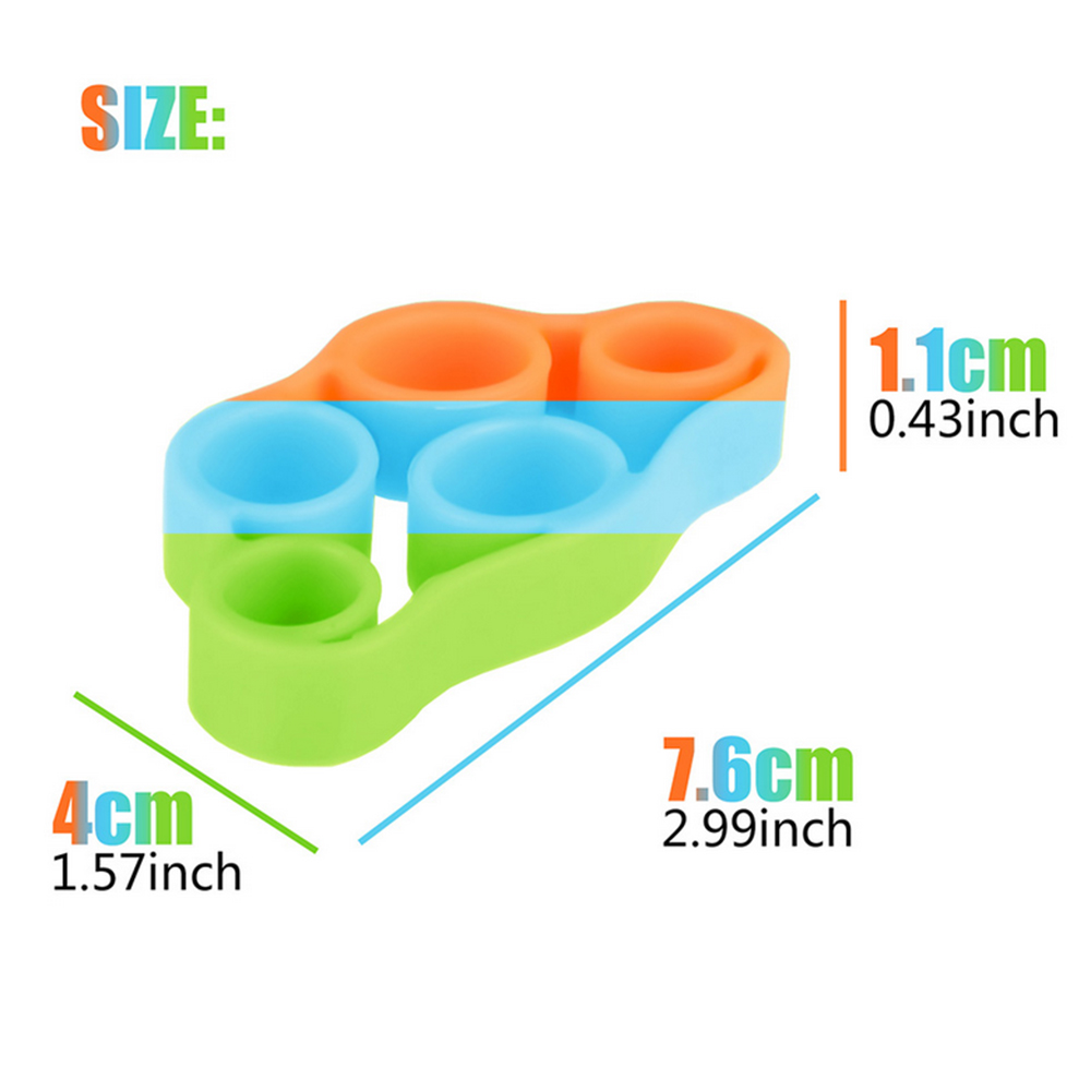 Dụng cụ tập sức nắm, lức bóp của ngón tay 3 chiếc được làm từ cao su silicone, mềm mại và thoải mái, không dễ bị gãy