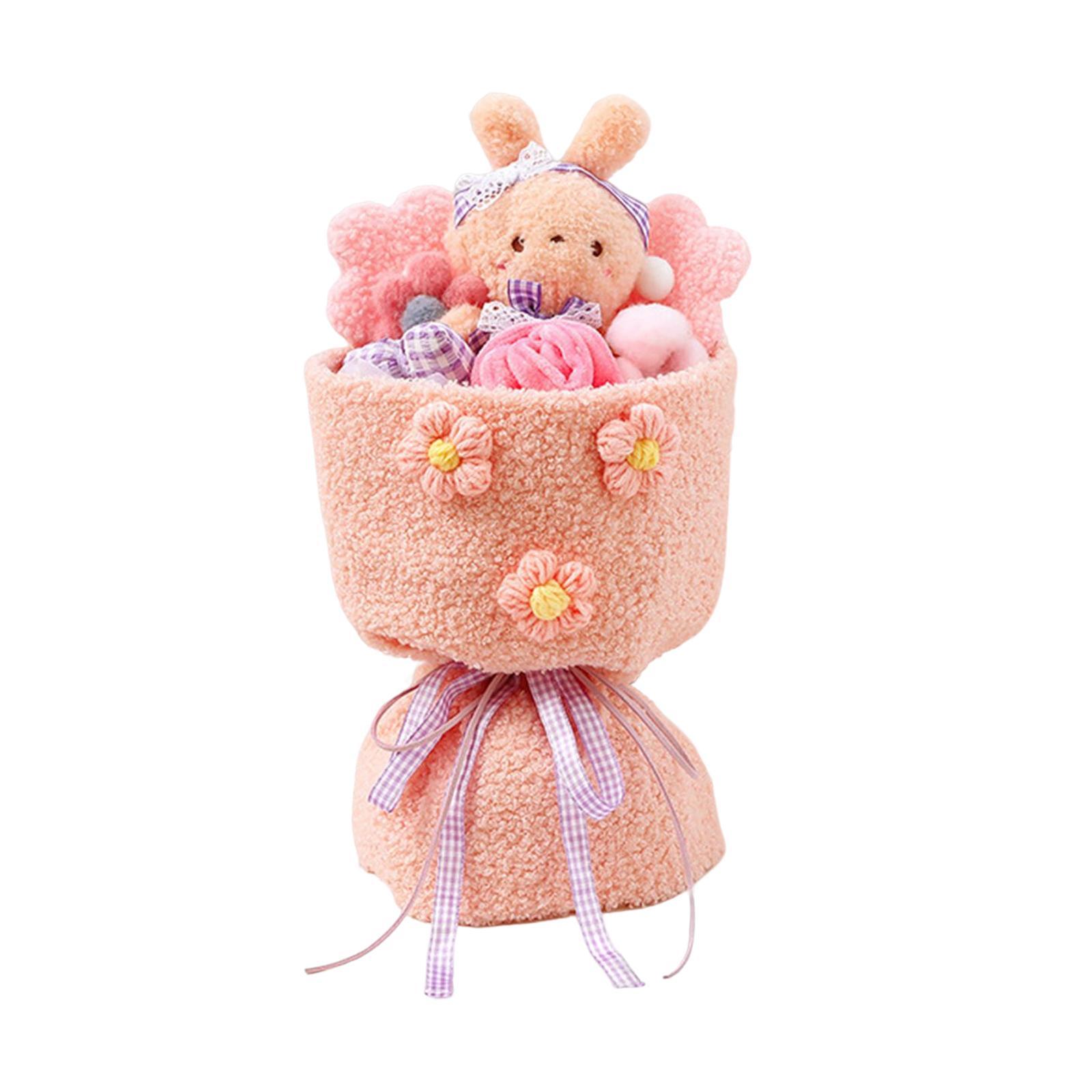 Plush Bouquet Artificial Flowers Valentines Day Wedding Stuffed Animal Doll