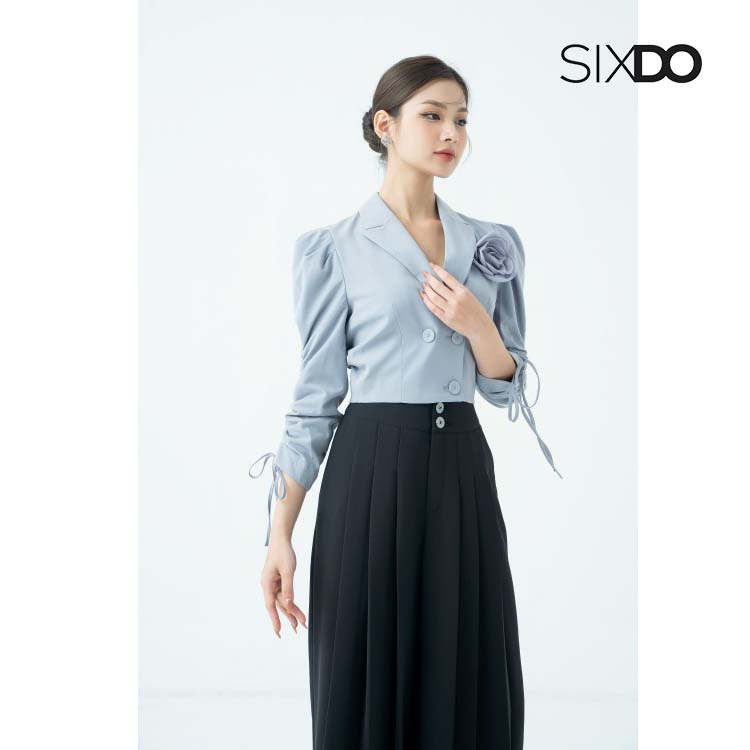Quần suông woven xếp ly thời trang SIXDO