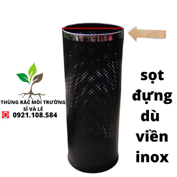 THÙNG ĐỰNG DÙ VIỀN INOX ,VIỀN VÀNG