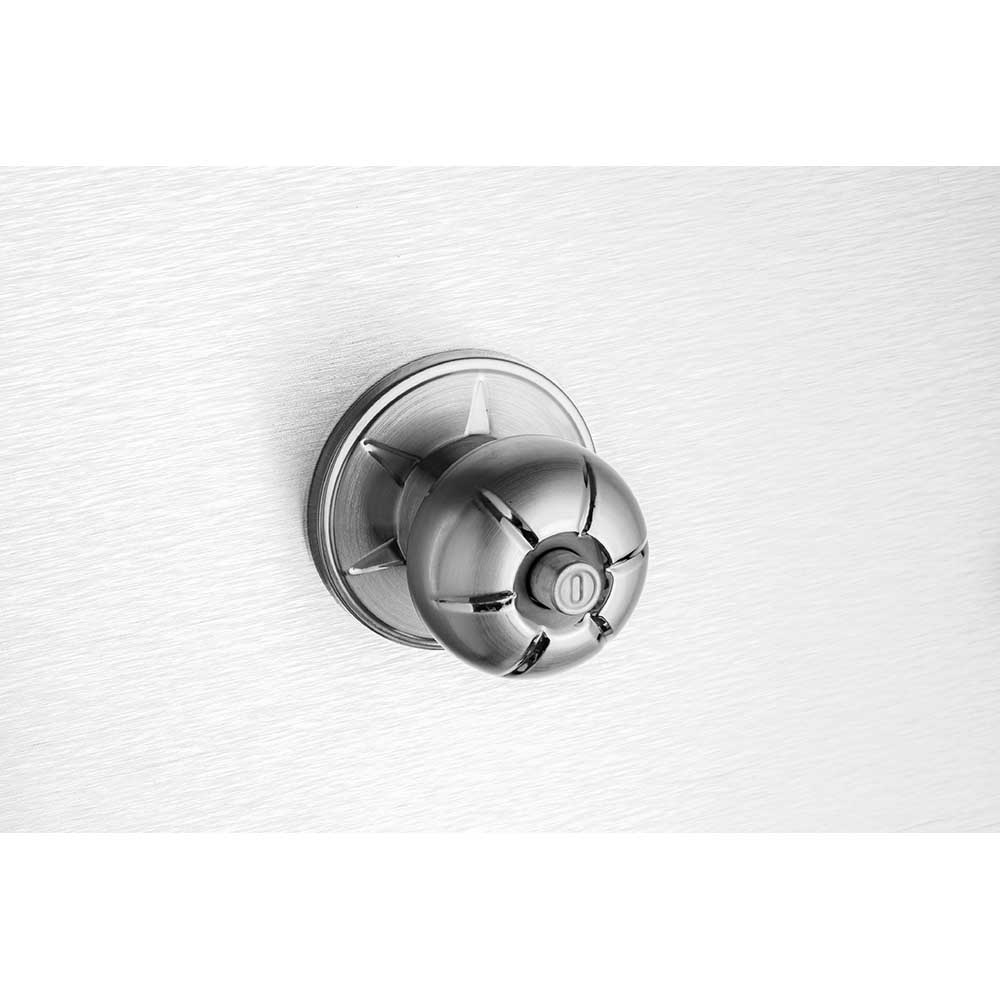 Hình ảnh Ổ khóa cửa tay nắm tròn Huy Hoàng Con Voi EX02 cao cấp làm từ hợp kim inox màu bạc, lõi khóa đồng vàng, chìa vi tính, dành cho cửa thông phòng, cửa vệ sinh