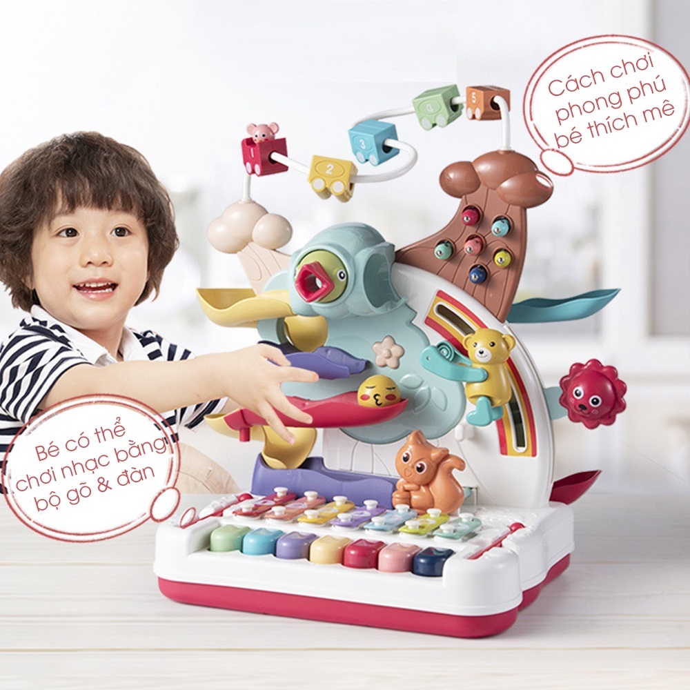 Đồ chơi âm nhạc bộ đàn trống drum kèm đàn piano cho bé phát triển, đồ chơi đàn đa năng, quà tặng sinh nhật cho bé