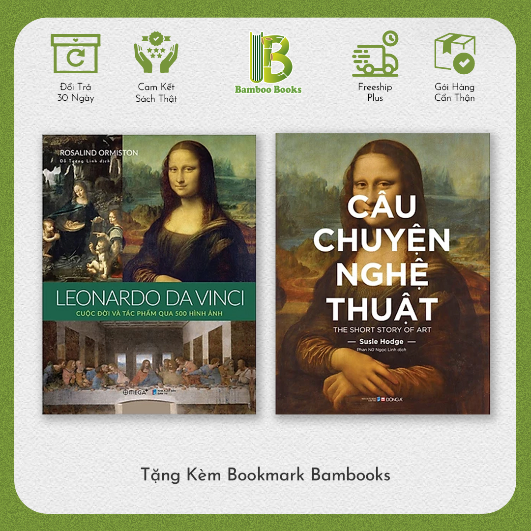 Combo 2 Cuốn Sách: Leonardo da Vinci - Cuộc Đời Và Tác Phẩm Qua 500 Hình Ảnh + Câu Chuyện Nghệ Thuật