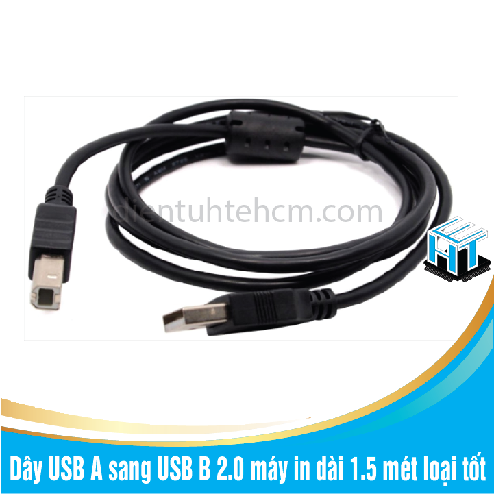 Dây USB A sang USB B 2.0 máy in dài 1.5 mét loại tốt