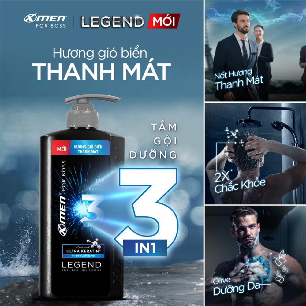 TẮM GỘI 2IN1/3IN1 XMEN FOR BOSS 850G/830G