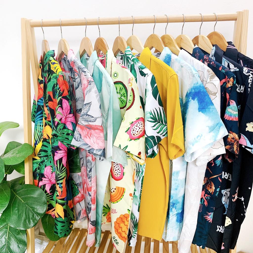 ÁO SƠ MI HỌA TIẾT ĐI BIỂN UNISEX MR SMILE 99 SHOP