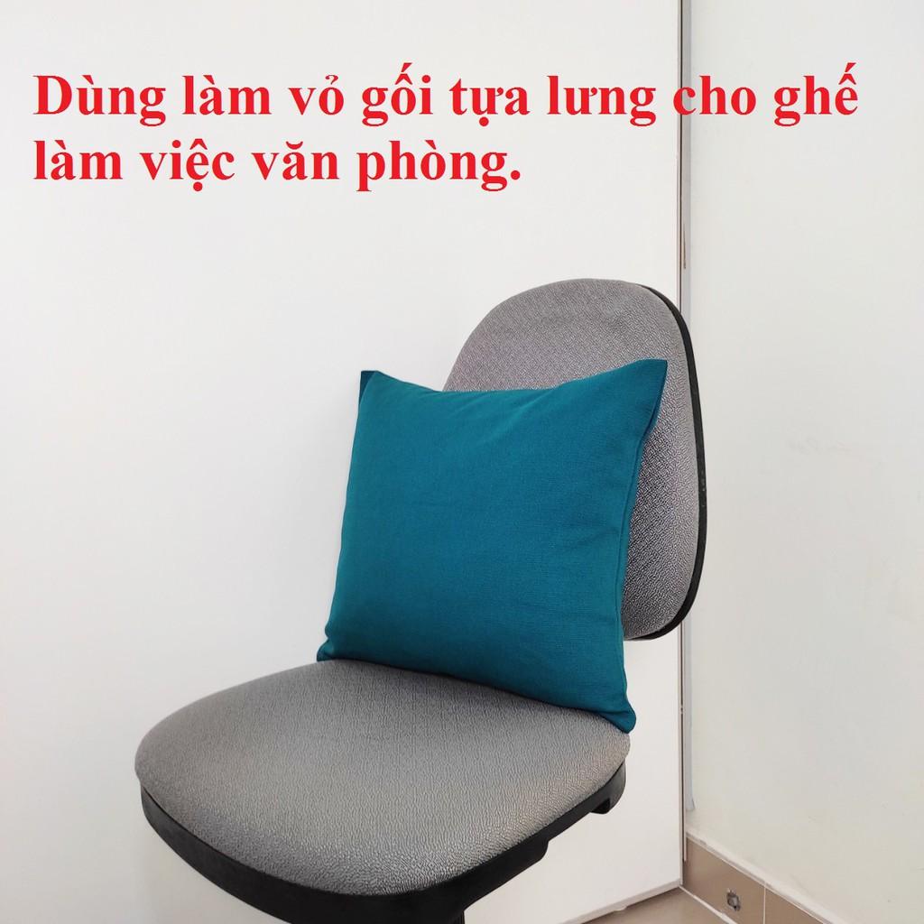 Vỏ gối tựa trang trí 50x50cm màu xanh ngọc decor nhà đẹp