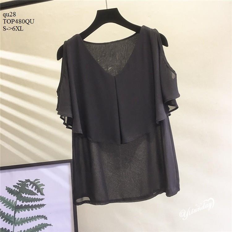 TOP392 ÁO VOAN KIỂU KHOÉT VAI