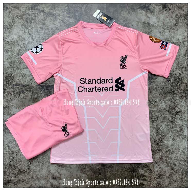 Set Bộ Thể Thao Nam Áo Bóng Đá CLB Liverpool Sân Khách Màu Trắng Kem Chuẩn Áo Thi Đấu mùa giải 2021/22