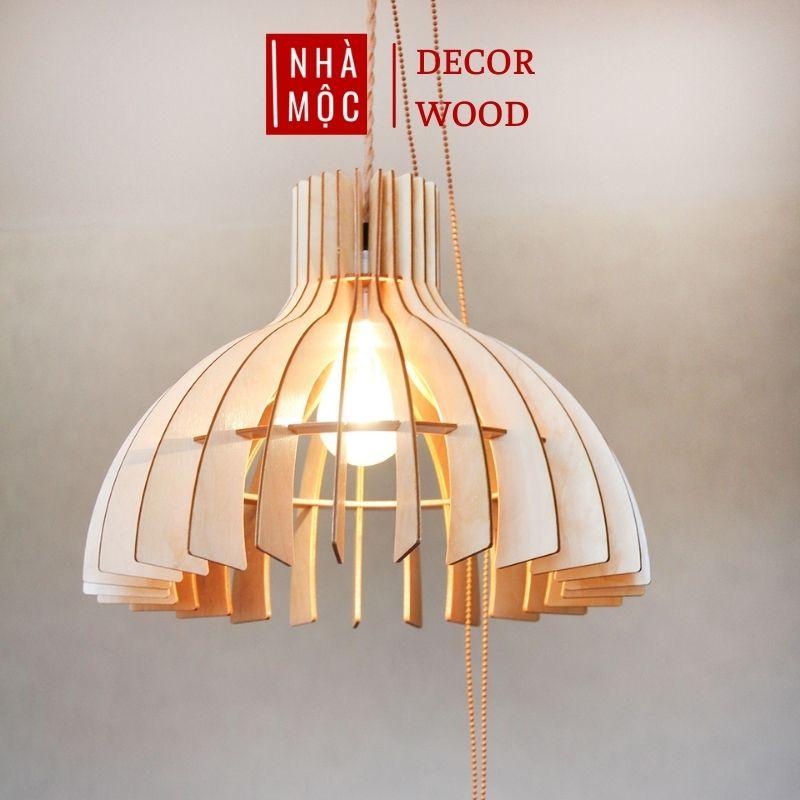 Đèn gỗ thả trần trang trí mẫu TT15