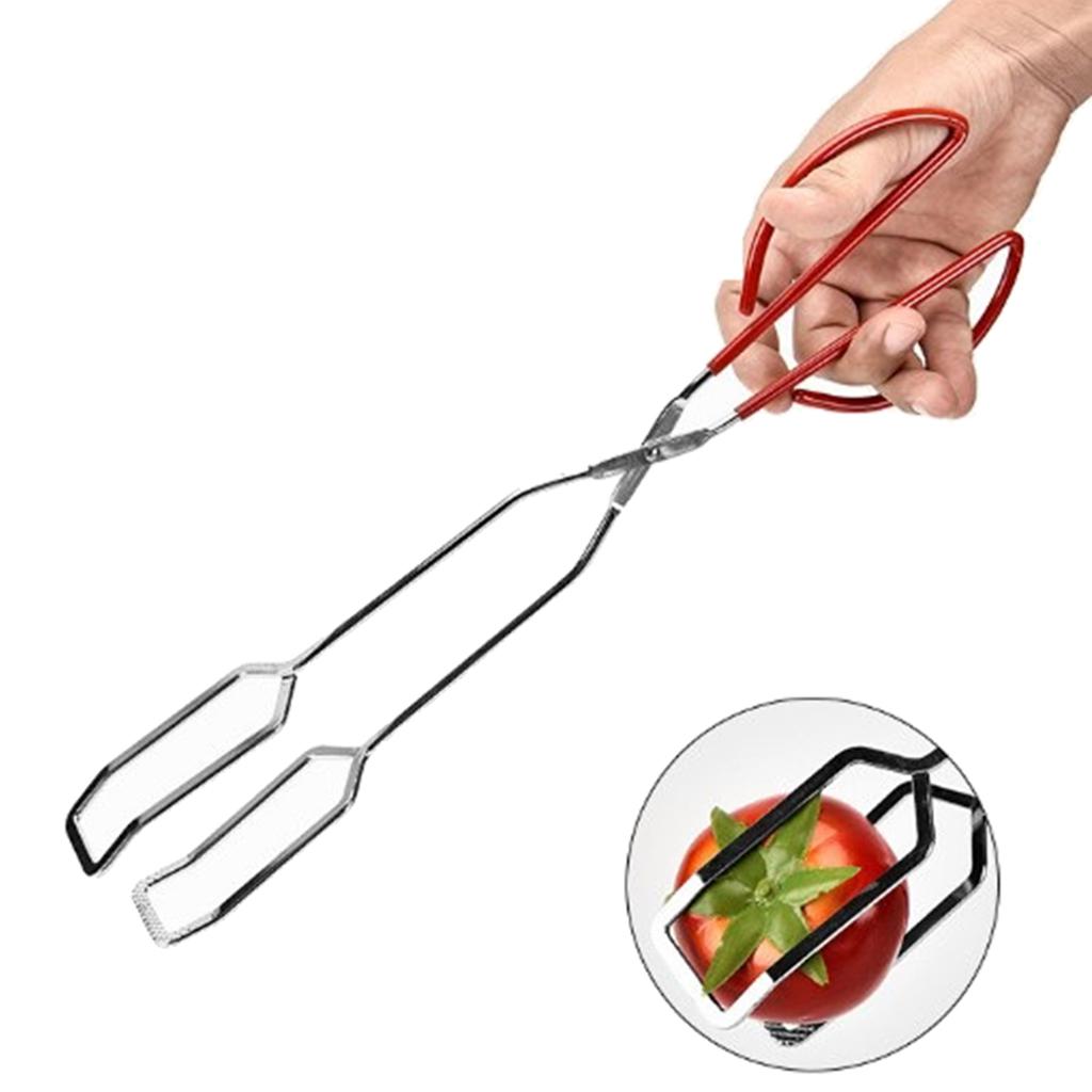 2Pcs Never Rust BBQ Barbecue Scissors Tongs Bread Tong Kitchen Buffet Pliers