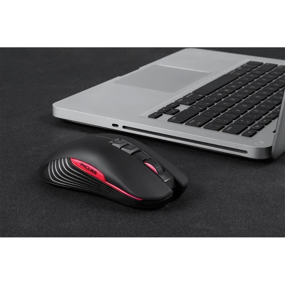 Chuột GAME FMOUSE M600 LED 7 MÀU không dây sử dụng Pin Sạc