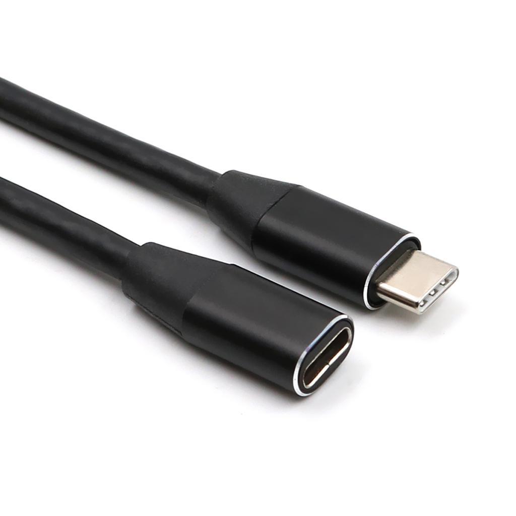 2X Type C USB 3.1 Male to USB-C Female Extension Data Cable Extender Cord