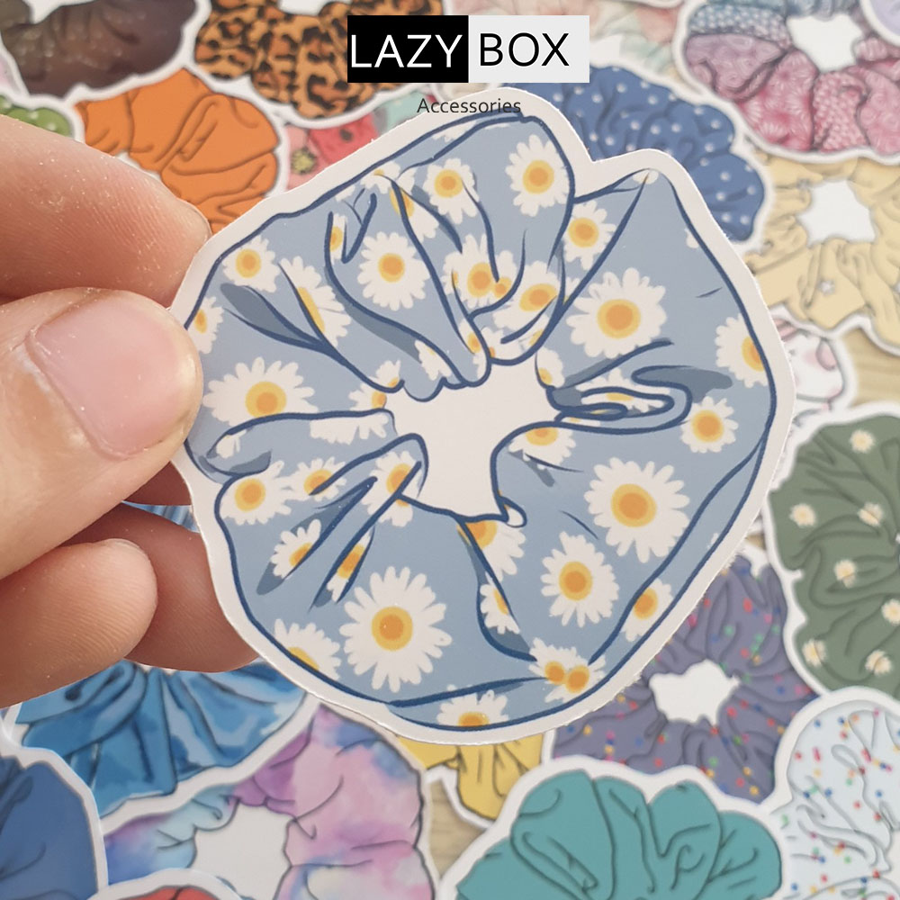 Sticker Scrunchy trang trí mũ bảo hiểm, laptop, ván trượt, sổ tay, note book, laptop