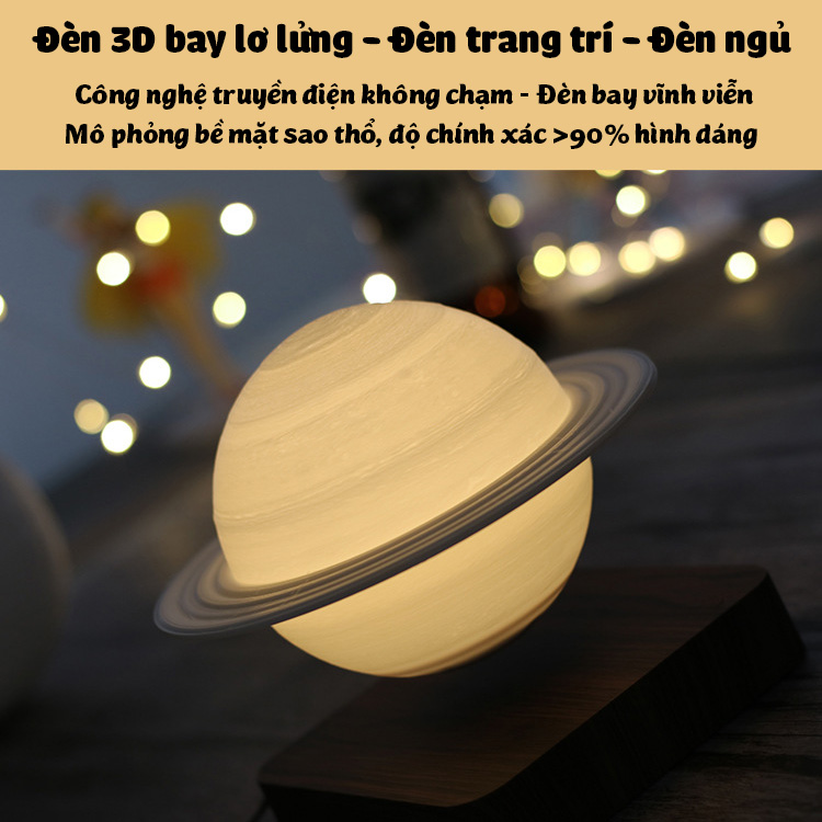 Đèn sao thổ bay lơ lửng Moonroor M08 cỡ lớn để phòng khách phòng ngủ bàn làm việc làm quà tặng sang trọng