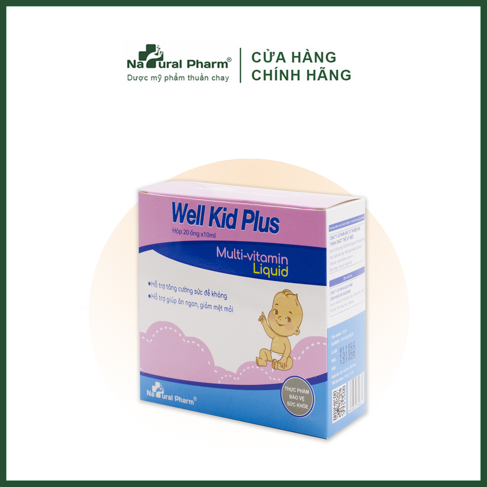 WELL KID PLUS (multi-vitamin liquid) Hỗ trợ tăng cường đề kháng, giúp ăn ngon giảm mệt mỏi cho bé yêu