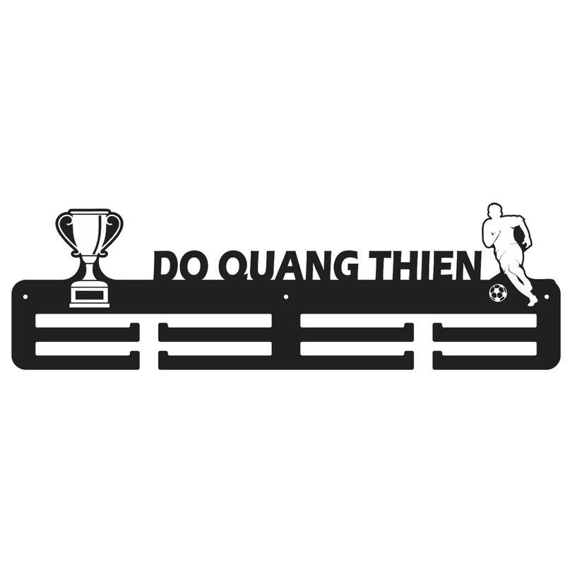 Giá treo huy chương kt58x18 màu đen nhám sang chảnh. Bóng đá.