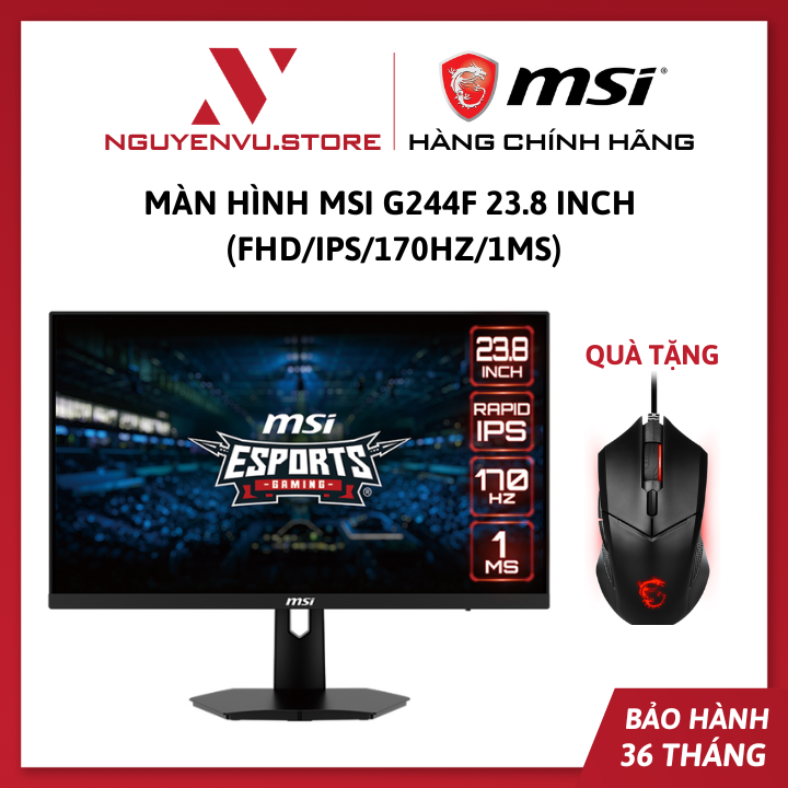 Màn Hình Gaming MSI G244F 23.8 inch ( IPS/FHD/170Hz/1ms ) - Hàng Chính Hãng