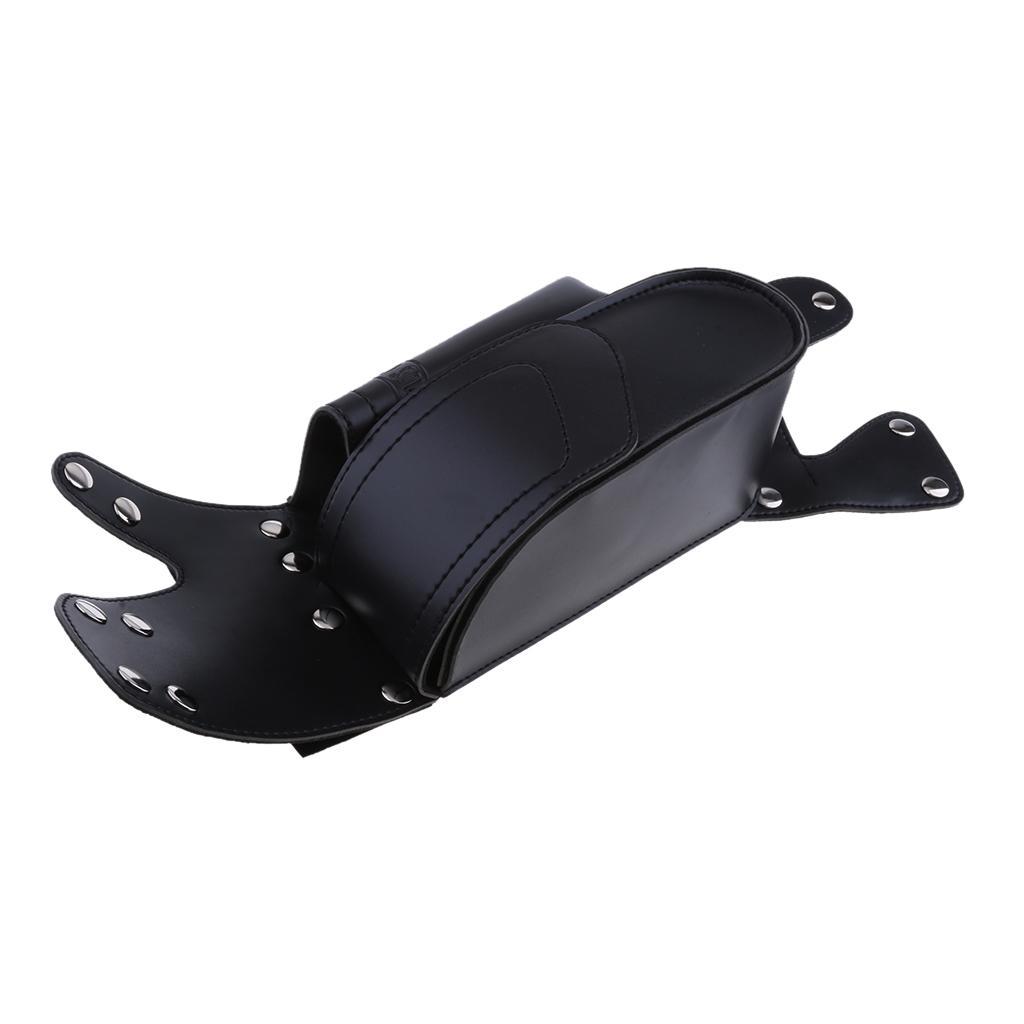 Black PU Leather Right Side Saddlebag Water Bottle Holder Fit for Harley