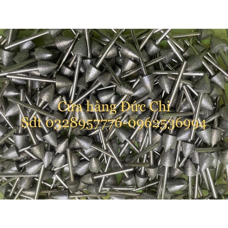 Đầu mài kim cương hình đầu đạnchân 3mm size 4,5,6,8,10,12mm