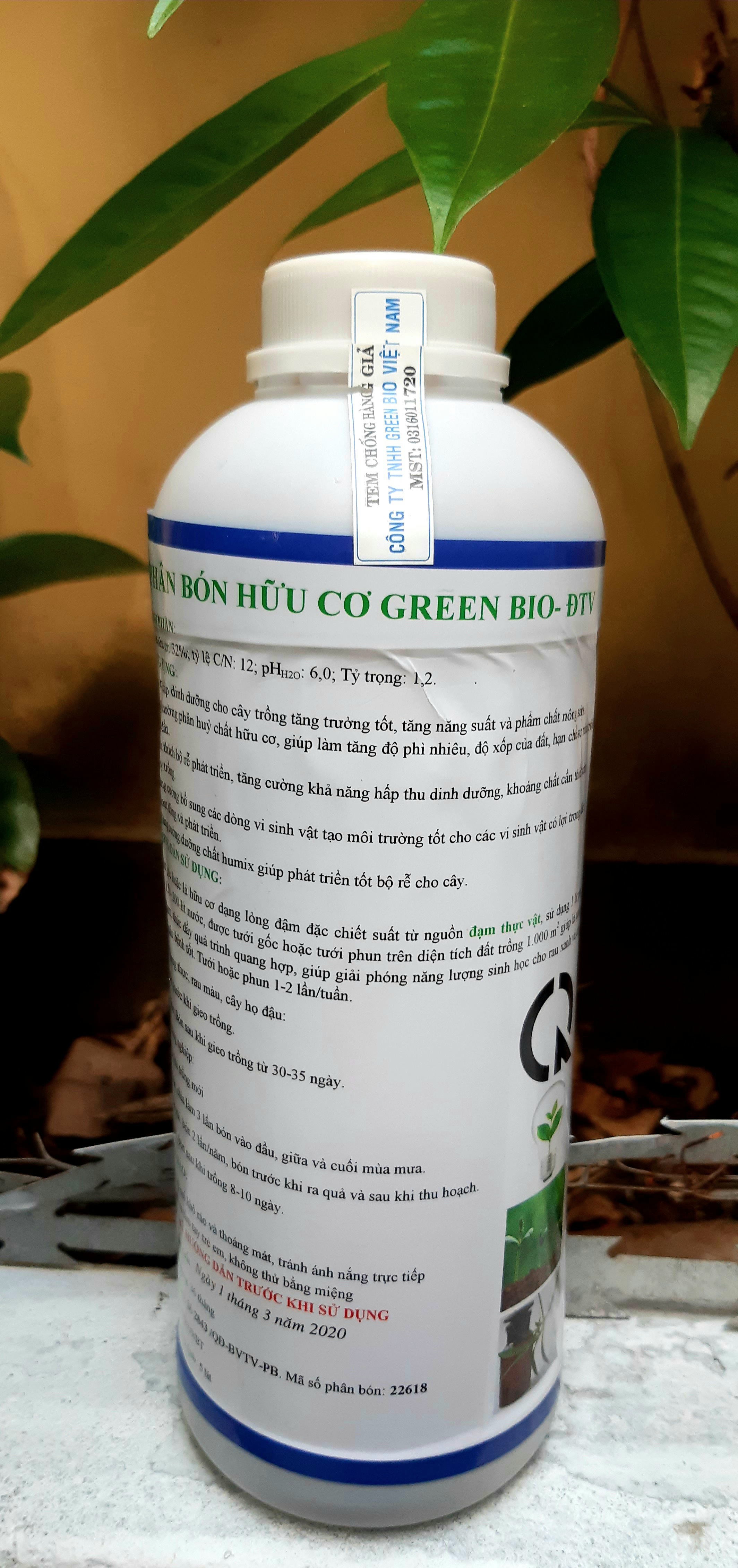 1L Phân Hữu Cơ Đạm Cá Tôm giàu Kali pha ra 400L Bón Cây Ăn Trái, Rau & Hoa Cảnh