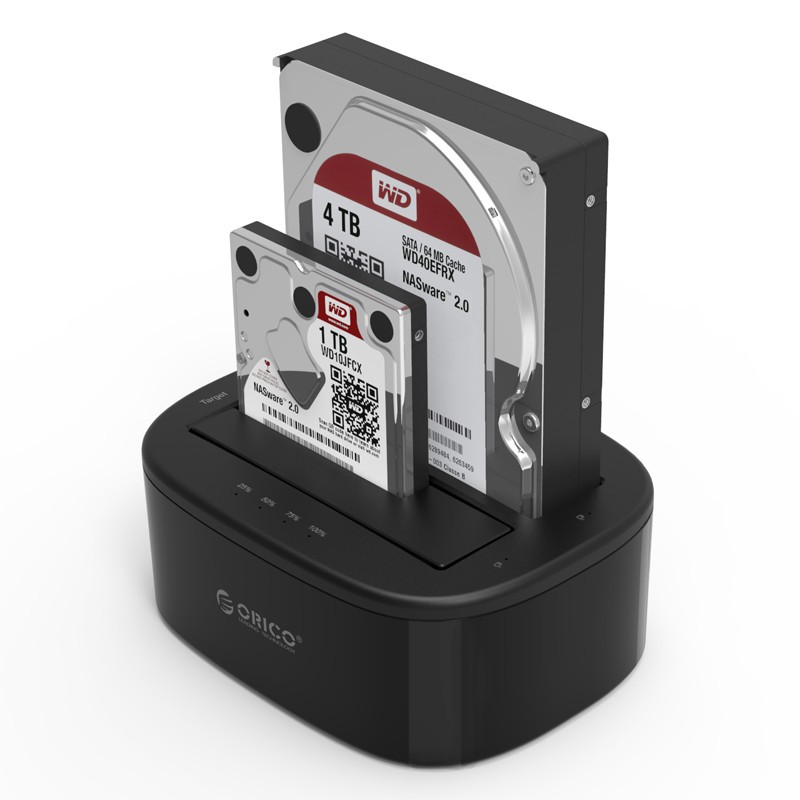 Đế ổ cứng (Docking) 2 khe cắm: 3.5&quot; và 2.5&quot; SATA 3 USB 3.0 6228US3-C- hàng chính hãng