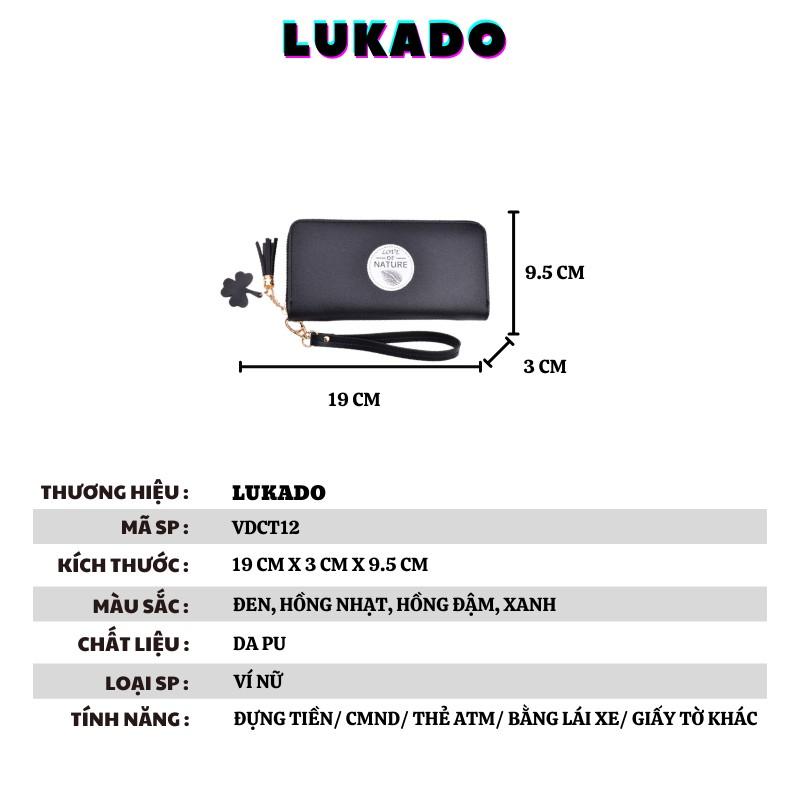 Ví dài nữ cầm tay đẹp giá rẻ đựng tiền nhiều ngăn thời trang Hàn Quốc 2021 LUKADO VDCT12