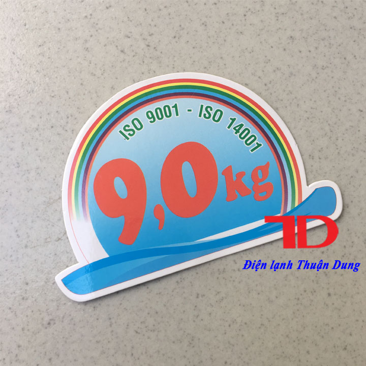 Tem dán trang trí Máy Giặt loại 9KG