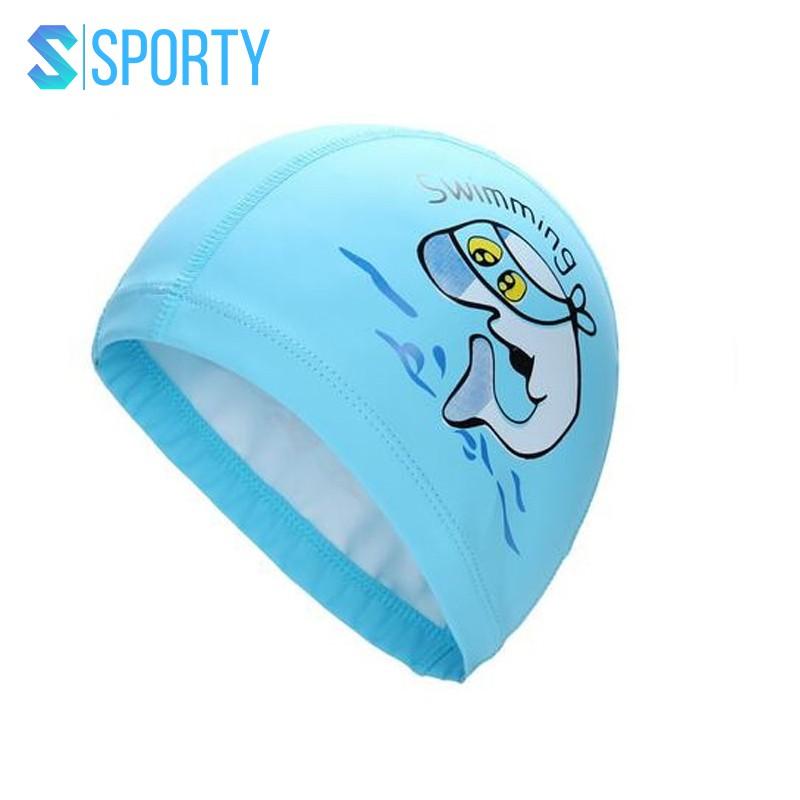 Mũ bơi trẻ em SPORTY 1179 chống nắng, bảo vệ tóc an toàn cho bé