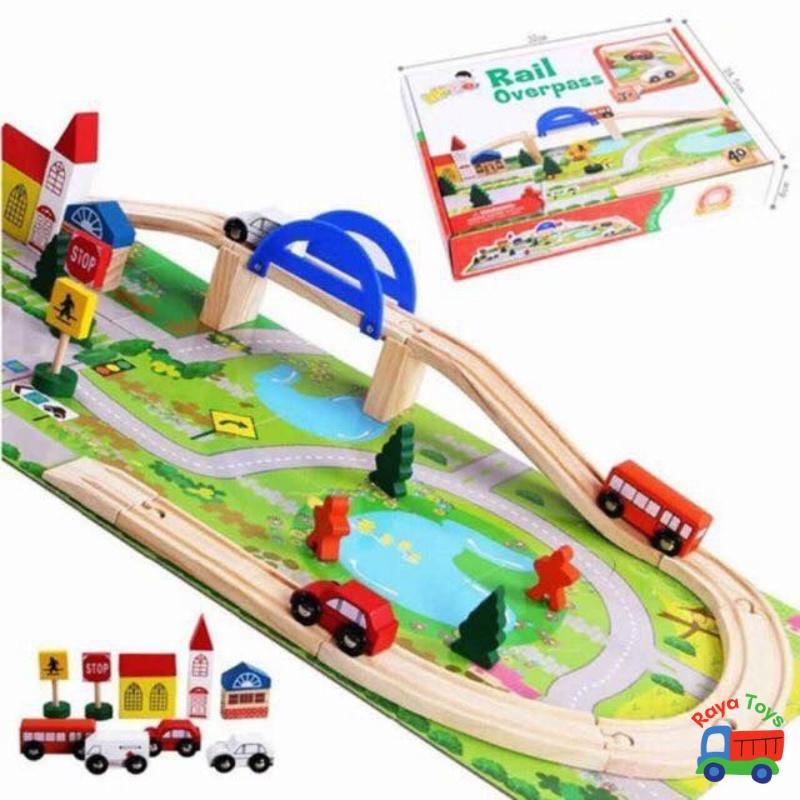 Đồ chơi lego lắp ráp xếp hình thông minh hình bánh răng kèm đường ray xe lửa cho bé trai 4-10 tuổi, quà tặng sinh nhật